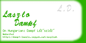 laszlo dampf business card